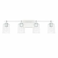 Hot Sale 💯 Capital Lighting Greyson 100W 4-Light Medium E-26 Incandescent Vanity Fixture in Polished Chrome ⌛