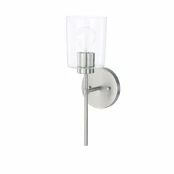 Cheapest 🥰 Capital Lighting Greyson 100W 1-Light Medium E-26 Incandescent Wall Sconce in Brushed Nickel ❤️