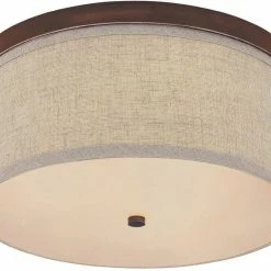 Best Pirce 🌟 Capital Lighting Midtown 40 W 2-Light Medium Flush Mount Ceiling Fixture in Brushed Bronze 🎉