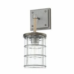 Discount 😉 Capital Lighting Colby 100W 1-Light Medium E-26 Incandescent Wall Sconce in Urban Grey 😉