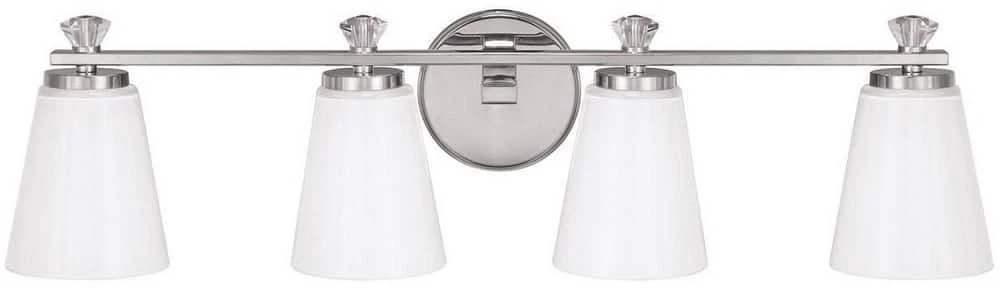 Top 10 π₯° Capital Lighting Alisa 7-3/4 in. 75W 4-Light Vanity Fixture in Polished Nickel with Milk Glass Shade β€οΈ 1 Top 10 π₯° Capital Lighting Alisa 7-3/4 in. 75W 4-Light Vanity Fixture in Polished Nickel with Milk Glass Shade β€οΈ