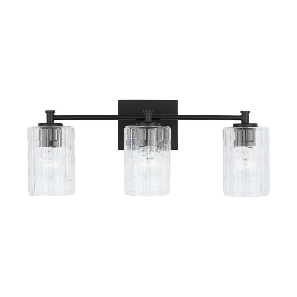 Cheapest ๐งจ Capital Lighting Emerson 100 W 3 Light Medium E-26 Vanity Fixture in Matte Black ๐ฏ 4 Cheapest ๐งจ Capital Lighting Emerson 100 W 3 Light Medium E-26 Vanity Fixture in Matte Black ๐ฏ - Image 4