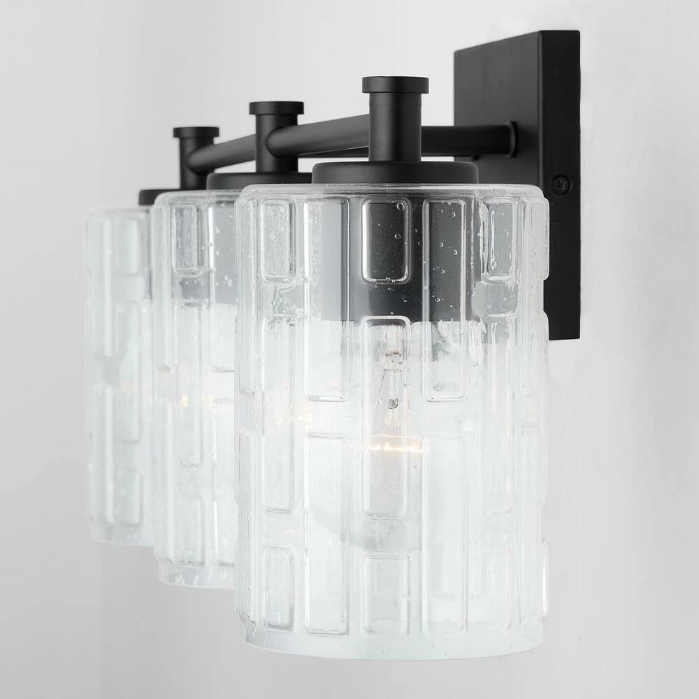Cheapest ๐งจ Capital Lighting Emerson 100 W 3 Light Medium E-26 Vanity Fixture in Matte Black ๐ฏ 6 Cheapest ๐งจ Capital Lighting Emerson 100 W 3 Light Medium E-26 Vanity Fixture in Matte Black ๐ฏ - Image 6