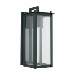 Wholesale 🤩 Capital Lighting Hunt 7W 1-Light GU10 Integrated LED Outdoor Wall Sconce in Black 👏
