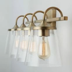 Brand new 😍 Capital Lighting Jayne 100W 4-Light Medium Vanity Fixture in Aged Brass ⭐ -Capital Lighting Sales Query 922