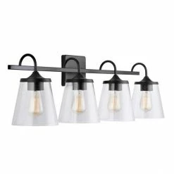 Budget โ Capital Lighting Jayne 100W 4-Light Medium Vanity Fixture in Matte Black ๐ฏ