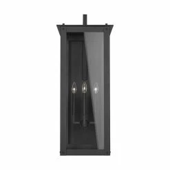Outlet ⭐ Capital Lighting Hunt 60W 4-Light Candelabra E-12 Incandescent Outdoor Wall Sconce in Black 🔥 -Capital Lighting Sales Query 93