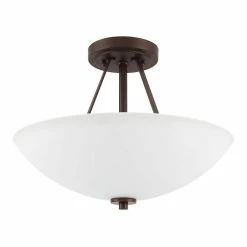 Coupon 🛒 Capital Lighting 2-Light Medium E-26 Base Semi-Flushmount Fixture in Bronze 🌟