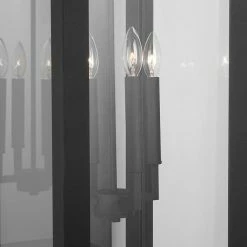 Outlet ⭐ Capital Lighting Hunt 60W 4-Light Candelabra E-12 Incandescent Outdoor Wall Sconce in Black 🔥 -Capital Lighting Sales Query 95