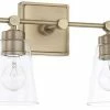 Flash Sale 👍 Capital Lighting Vanity 100W 4-Light Medium E-26 Incandescent Vanity Fixture in Aged Brass ⭐