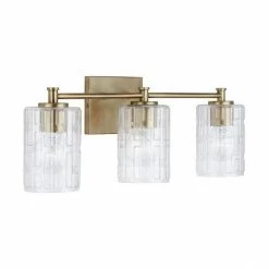 Buy π Capital Lighting Emerson 100W 3-Light Medium Vanity Fixture in Aged Brass π