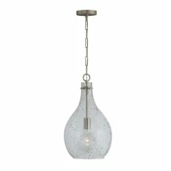 Discount 🌟 Capital Lighting 100W 1-Light Medium E-26 Incandescent Pendant in Brushed Nickel 🥰