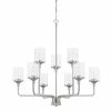 Promo ⌛ Capital Lighting Colton 100W 9-Light Medium E-26 Incandescent Chandelier in Brushed Nickel 🤩