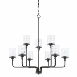Outlet 🔥 Capital Lighting Colton 100W 9-Light Medium E-26 Incandescent Chandelier in Bronze 🥰