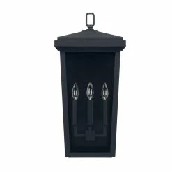 Best Pirce 💯 Capital Lighting Donnelly 60W 3-Light Outdoor Wall Lantern in Black 🤩