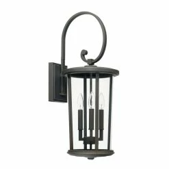 Cheapest 🛒 Capital Lighting Howell 60W 3-Light Candelabra E-12 Incandescent Outdoor Wall Lantern in Oil Rubbed Bronze 🛒