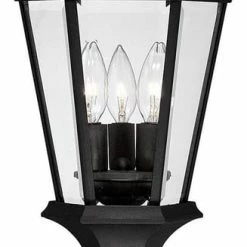 Best Sale 😉 Capital Lighting Carriage House 24 in. 60 W 3-Light Candelabra Lantern in Black 💯