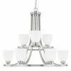 Cheap 👏 Capital Lighting Jameson 60W 9-Light Chandelier in Brushed Nickel ✨