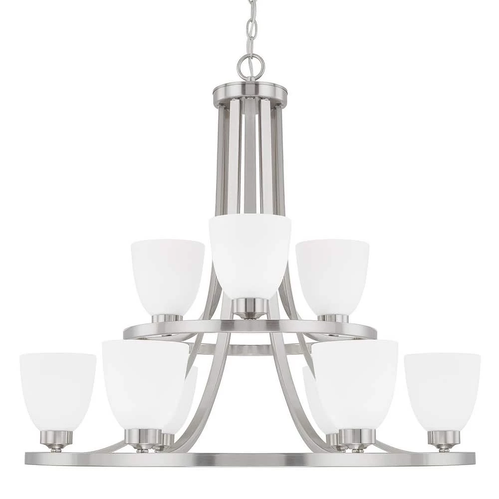 Cheap 👏 Capital Lighting Jameson 60W 9-Light Chandelier in Brushed Nickel ✨ 1 Cheap 👏 Capital Lighting Jameson 60W 9-Light Chandelier in Brushed Nickel ✨