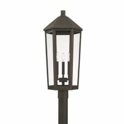 Brand new 😍 Capital Lighting Ellsworth 60W 3-Light Candelabra E-12 Incandescent Outdoor Post Lamp in Oiled Bronze ⌛