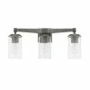 Brand new 🔔 Capital Lighting Zac 100W 3-Light Vanity Fixture in Urban Grey ✔️
