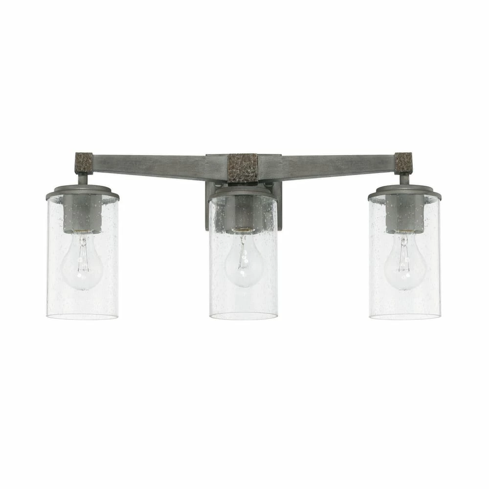 Brand new 🔔 Capital Lighting Zac 100W 3-Light Vanity Fixture in Urban Grey ✔️ 1 Brand new 🔔 Capital Lighting Zac 100W 3-Light Vanity Fixture in Urban Grey ✔️