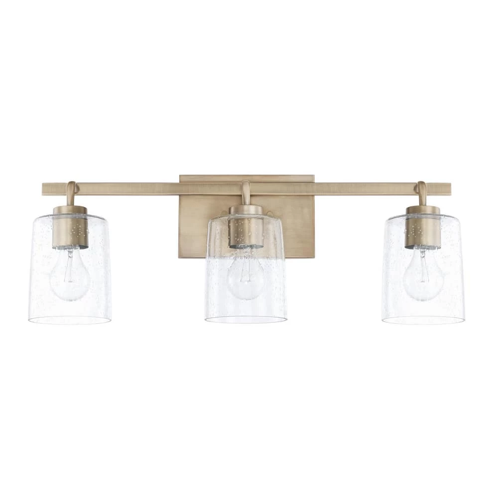 Promo 🛒 Capital Lighting Greyson 100W 3-Light Medium E-26 Incandescent Vanity Fixture in Aged Brass 🛒 1 Promo 🛒 Capital Lighting Greyson 100W 3-Light Medium E-26 Incandescent Vanity Fixture in Aged Brass 🛒